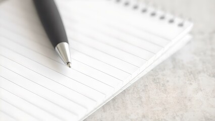 notebook and pen