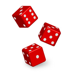 Realistic 3D Gambling Dice Cubes.ai