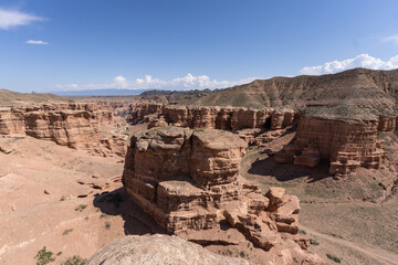 Charyn canyon, Kazakhstan: Dramatic landscape of the Charyn canyon in the Almaty region in Kazakhstan in Central Asia
