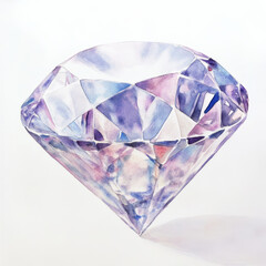 Lavender diamond gemstone with soft lilac tones, elegant pastel crystal with faceted brilliance, dreamy jewel for romantic and stylish design