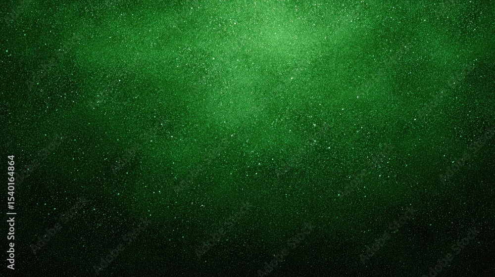 Poster green background with sparkles in a dreamy abstract style