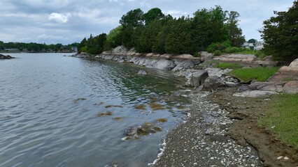 Islands in Hingham Harbor, Greater Boston region, South Shore of Massachusetts protected for nesting birds and other wildlife 