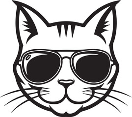 Cool Cat Sunglasses A Stylish Feline Illustration