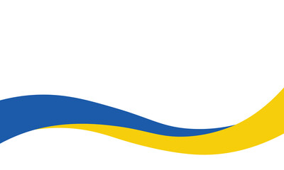 Modern wave background with smooth blue and yellow flowing curves on white. Ideal for presentations, headers, business cards, or creative layouts with a clean and professional aesthetic.