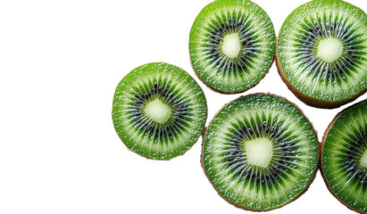 kiwi fruit on white background