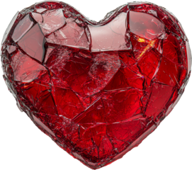 heart shattering glass shape 