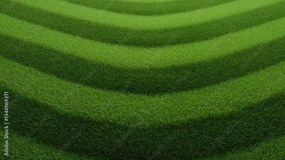 Poster lush green grass patterns with wavy lines and textured surface