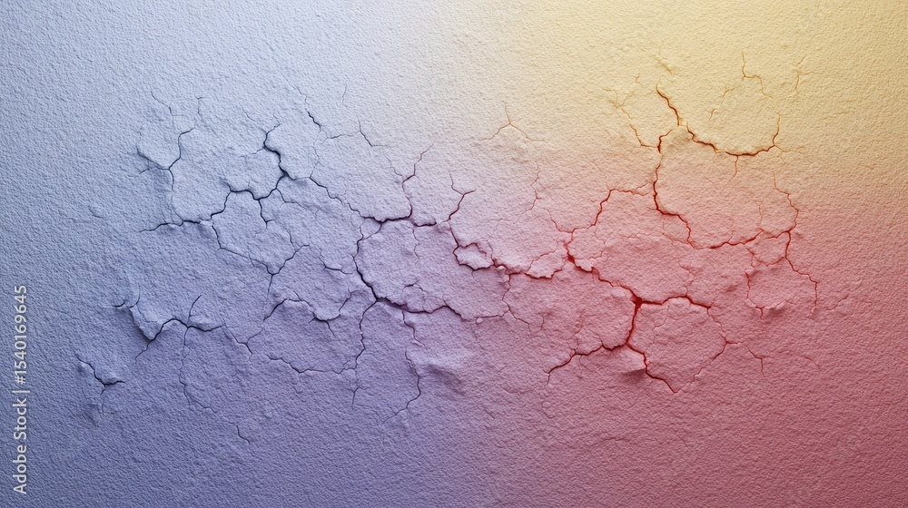 Poster abstract texture of cracked surface in gradient color scheme