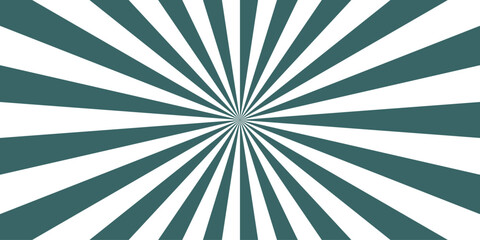 Abstract design with central spiral swirl with thick, curving green and white bands radiating outward.. Spiral radial striped backdrop design. Suitable for comic designs, invitations. 