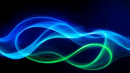 Abstract blue green wave background wallpaper design modern light art glow