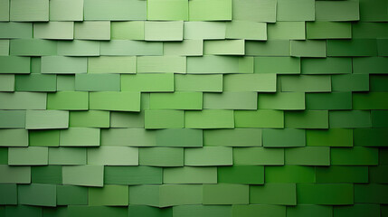 Green wall, layered texture, abstract pattern, overlapping rectangles, modern design, creative background