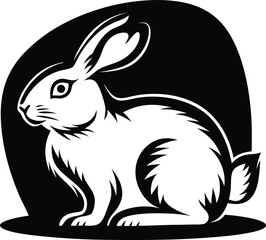 Collection of silhouettes of animals rabbit