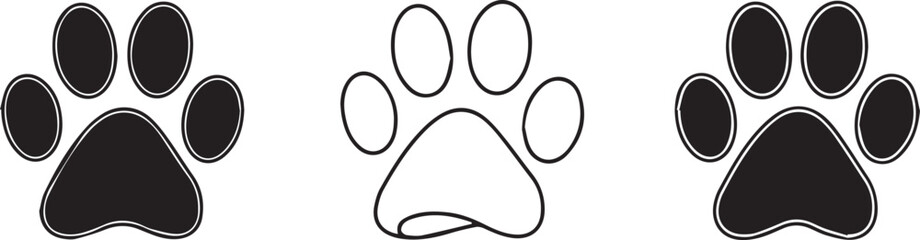 Paw Print Designs Simple, Elegant, and Versatile Illustrations for Your Projects
