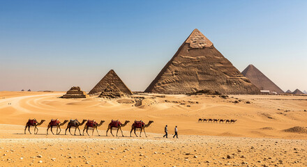 A perfect view of pyramids in egypt.