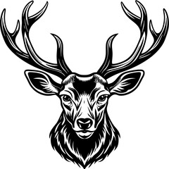 Fototapeta premium deer head silhouette