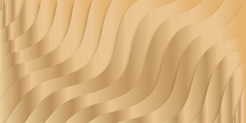 Abstract gold wavy layers elegant background design suitable for presentations and decorative artwork projects with a subtle 3d effect.