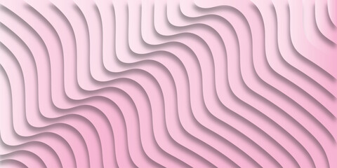 Obraz premium Abstract pink wavy gradient design featuring layers of shadow for modern graphic backgrounds