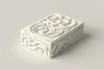 Pixel Perfect Image of a White Box with a Design That Says Quot the Word Quot on it