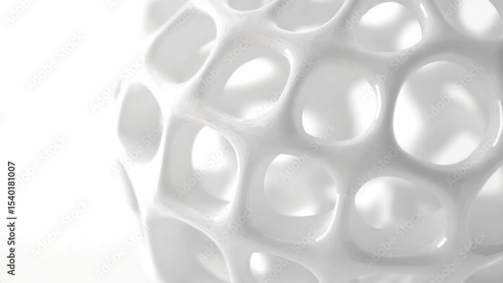 Poster a close-up shot of a white object on a table, suitable for use in still life photography or as a tex