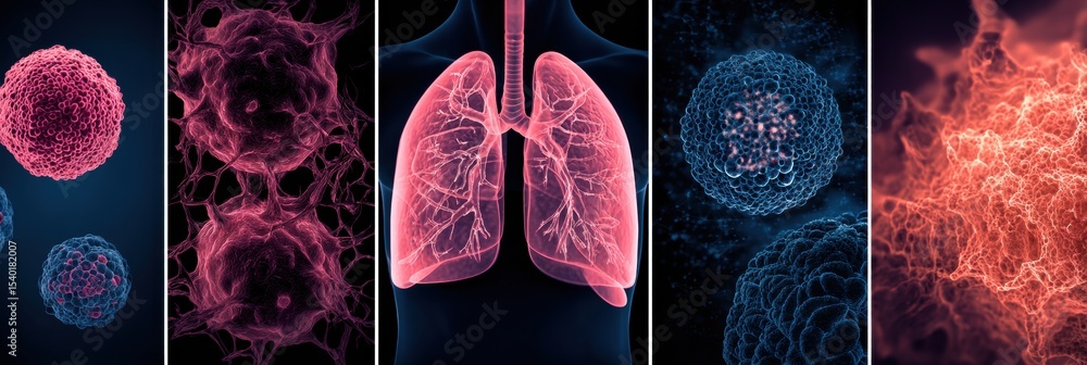 Poster Visual Representation of Tumor Types and Risk Factors Highlighting Cellular Structures and Their Implications on Health