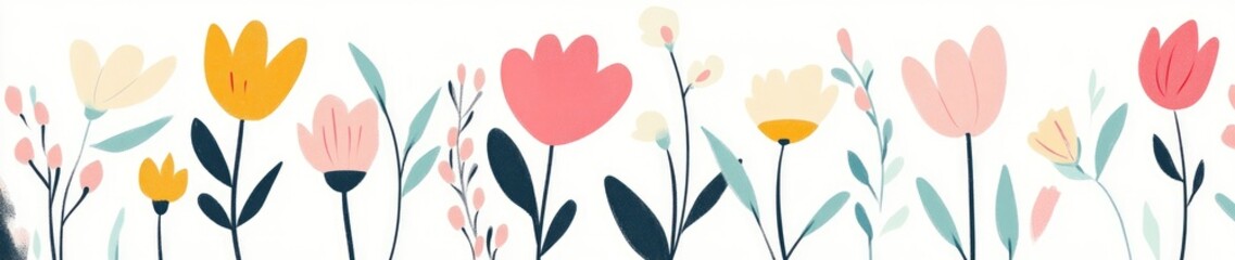 Obraz premium Colorful floral design