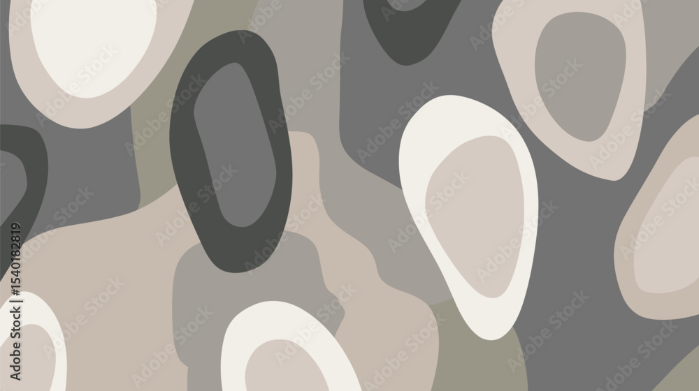Poster abstract shapes overlap creating earthy tones seamless pattern design texture