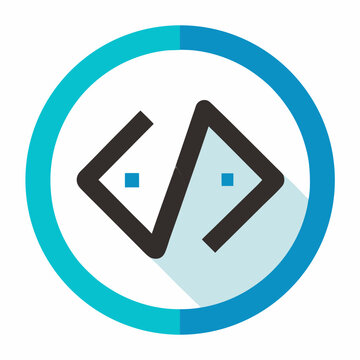 Coding Symbol Vector | Generative AI Linocut Silhouette Design for Developers