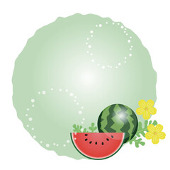 スイカと暑中見舞い