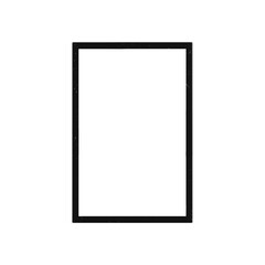 Horizontal blank photo frame isolated