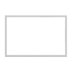 White photo frame isolated on white background