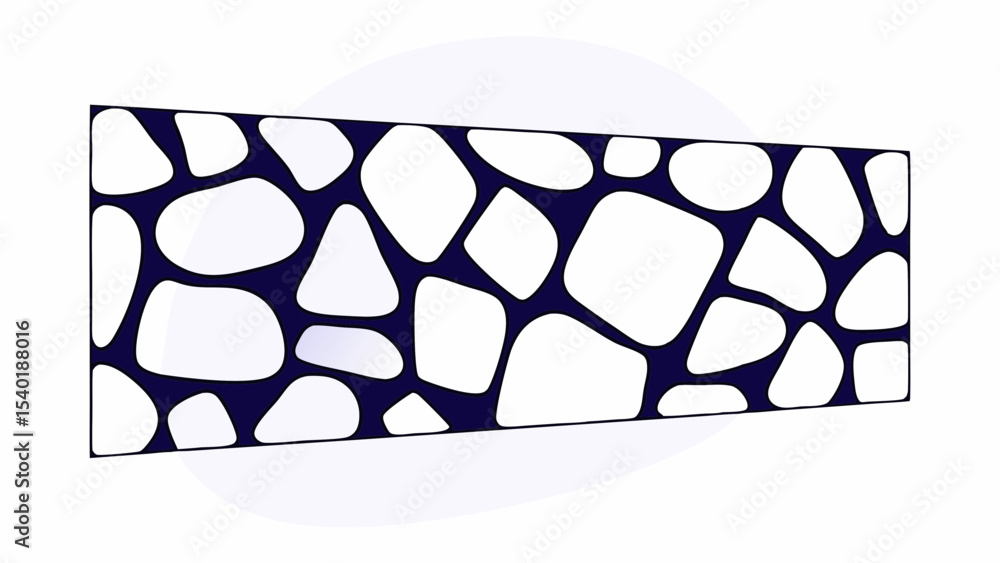 Poster abstract pattern design featuring irregular shapes and negative space