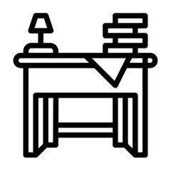 a collection of icons containing various household equipment, such as tables, chairs, tissue holders and so on