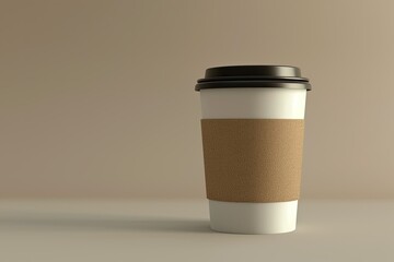 Flawless Picture of 3D Rendering of Isolated Paper Coffee Cup