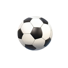 Obraz premium Soccer ball with black and white panels, showcasing its classic design and round shape