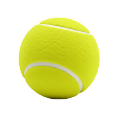Closeup View of a Tennis Ball isolated on transparent baackground