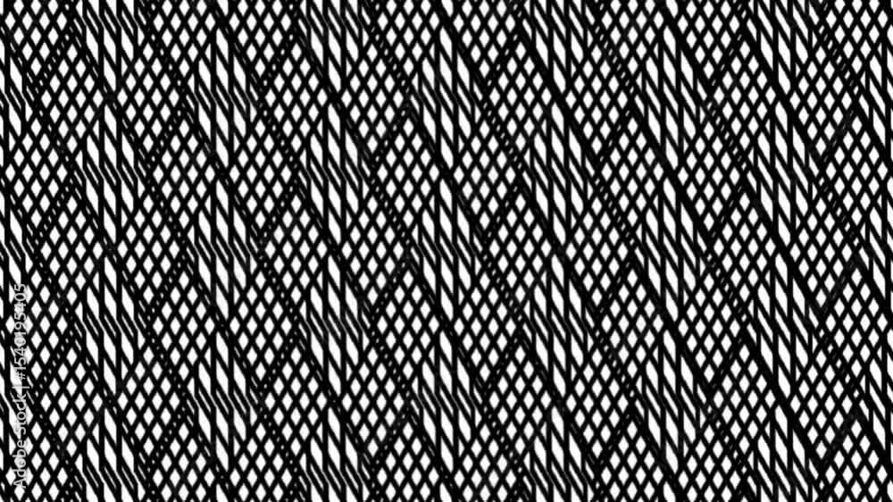 Poster hypnotic monochrome seamless pattern animation. abstract black and white loop background