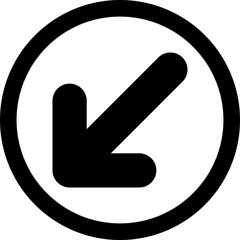 Arrow Down-Left Vector Icon