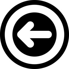 Arrow Circle Left Vector Icon