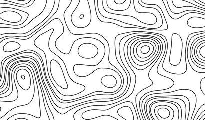 Abstract Topographic contour map. Topography and geography map grid abstract backdrop. Similar cartography illustration, this topography map showcases curved contour lines for visual representation.