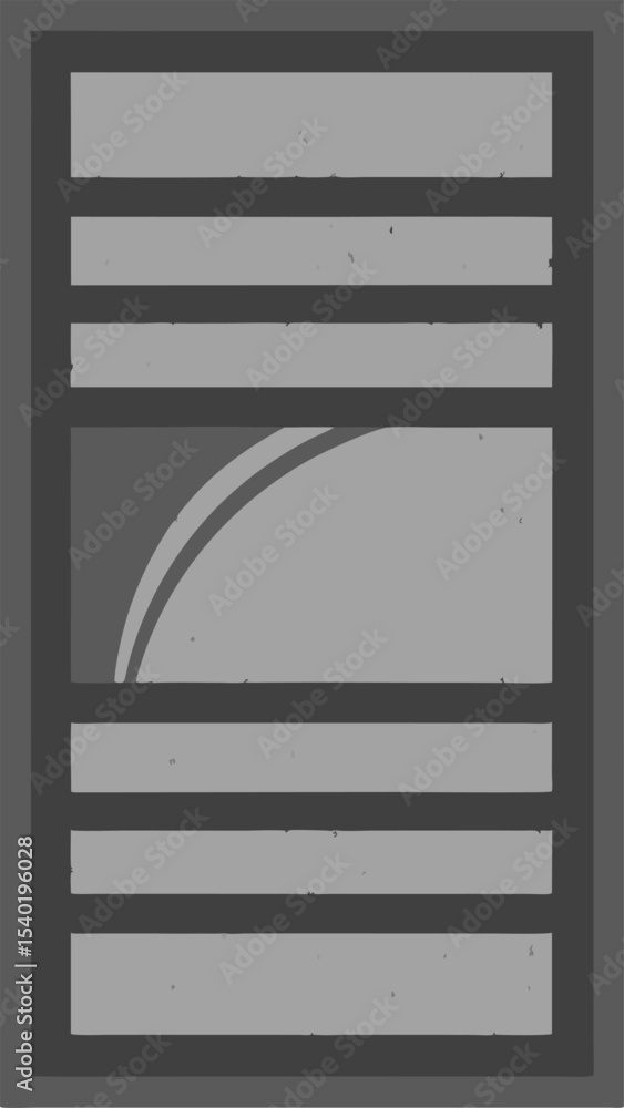 Poster abstract architectural structure with transparent elements in a unique and modern style
