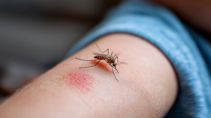 A mosquito bite on a baby