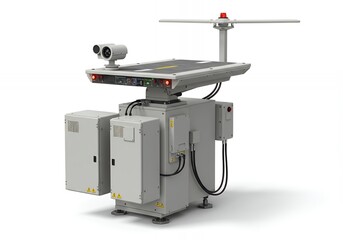 Runway Condition Monitoring System in Grey on White Background For Aviation Weather Safety