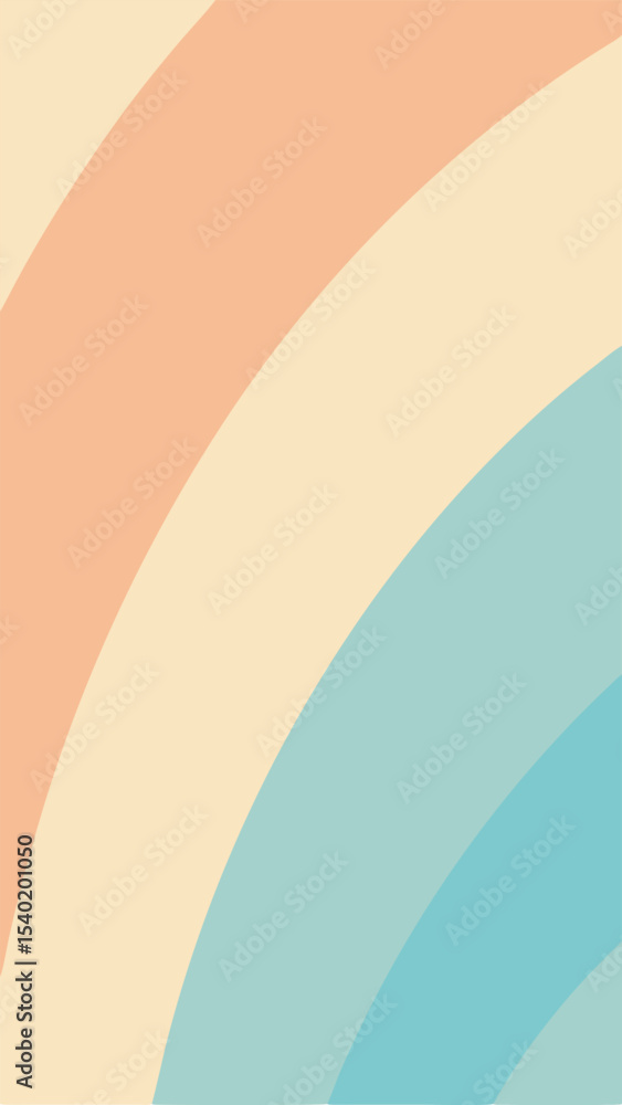Poster Abstract colorful arcs on a white background for graphic design projects