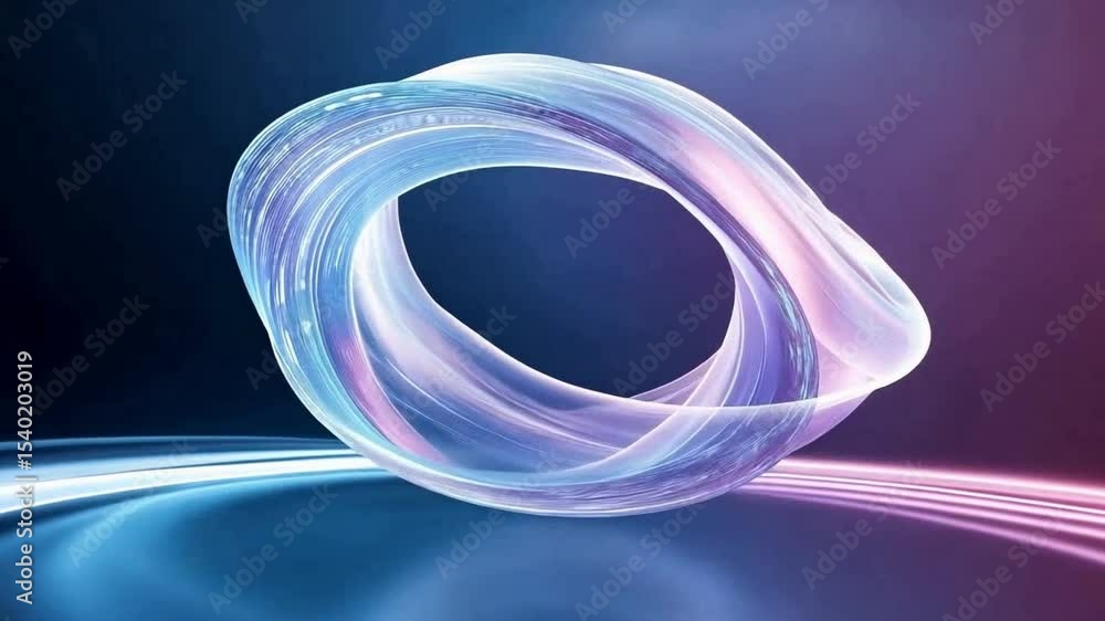 Poster abstract dynamic shape: a beautifully rendered abstract art piece showcases an intricate, flowing fo