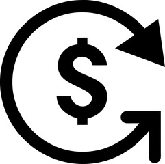 Dollar sign icon – currency symbol vector for finance, money, banking, investment, wealth management, budget planning, accounting, fintech, economic success, payment, income growth visuals
