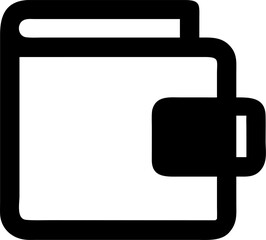 Closed wallet icon &ndash; minimalist wallet symbol, secure money holder, finance and budgeting icon, personal finance, payment method, cash storage, money management, financial security, business finance g