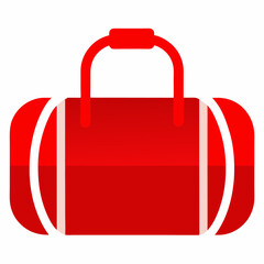 Minimalist gym bag icon – fitness duffel symbol, workout gear storage vector, sports bag design for exercise, training, travel, active lifestyle, personal fitness, and gym essentials illustrations
