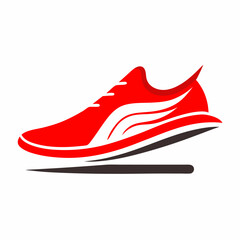 Running shoe icon – athletic footwear symbol, fitness sneaker illustration, sports training shoe, gym icon, marathon gear, exercise footgear, workout equipment, cardio running design, health and fitne