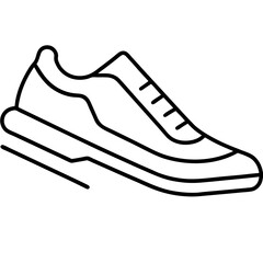 Running shoe icon – athletic footwear symbol, fitness sneaker illustration, sports training shoe, gym icon, marathon gear, exercise footgear, workout equipment, cardio running design, health and fitne