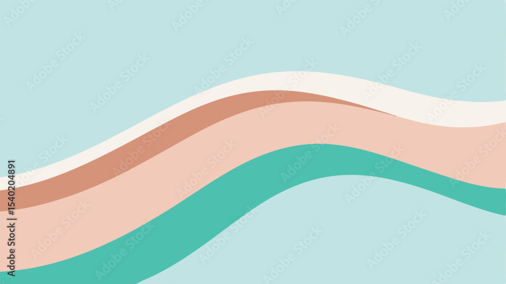 Poster abstract colorful wavy background on a white background with layers and soft colors